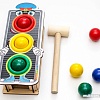 Молоточек WoodLand Toys Светофор 3 отверстия 115202
