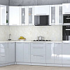 Готовая кухня Интерлиния Мила Пластик 1.88x3.4 LV (белый глянец/туманный глянец/опал светлый)