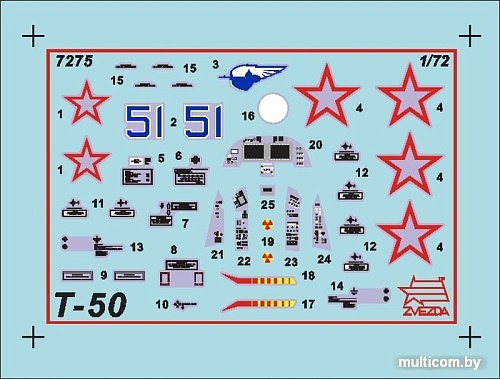 Сборная модель Звезда Самолет Су-50 (Т-50)