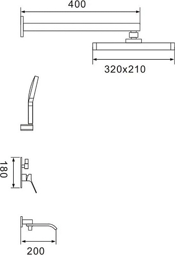 Душевая система Shevanik S4035G