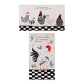 Набор полотенец Доляна С праздником Светлой Пасхи 2 шт 5511251 (красный/серый/черный)