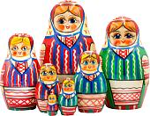 Развивающая игра Брестская Матрешка В белорусском традиционном платье с орнаментом (набор 7 шт)