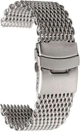 Браслет Rumi Shark металлический 20 мм (серебристый)