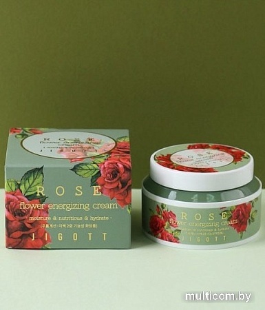 Jigott Крем для лица тонизирующий с экстрактом розы 100 мл