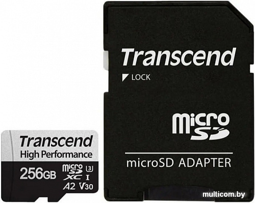 Карта памяти Transcend microSDXC 330S 256GB (с адаптером)