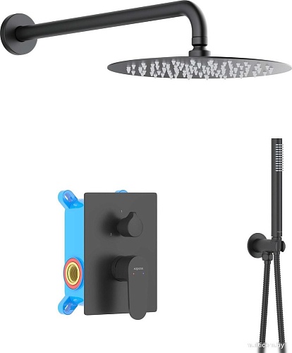 Душевая система Aquatek Оберон AQ1272MB (черный матовый)