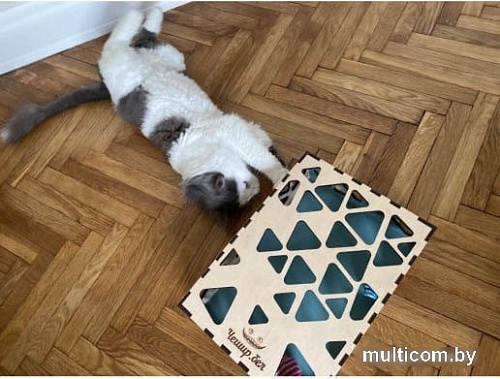 Игрушка для кошек Чешир Умник (бежевый/синий)