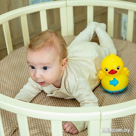 Развивающая игрушка Азбукварик Люленьки. Неваляшка уточка 2649 (желтый/зеленый)
