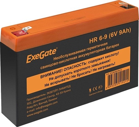 Аккумулятор для ИБП ExeGate HR 6-9 (6В, 9 А&middot;ч)