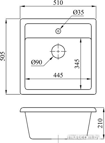 Кухонная мойка БелЭворс Rio (антрацит)