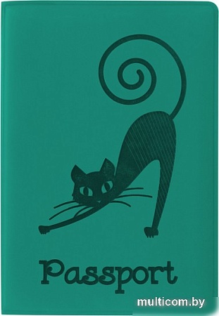 Обложка для паспорта Staff Кошка 237616 (бирюзовый)