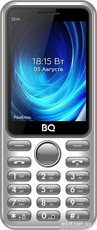 Кнопочный телефон BQ BQ-2833 Slim (серый)
