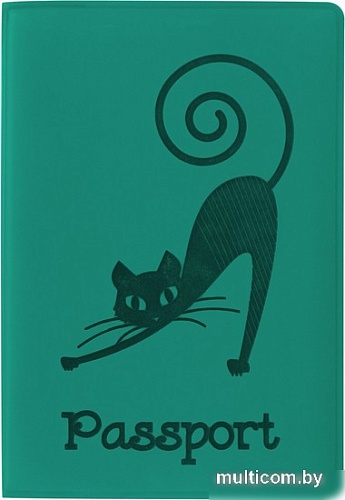 Обложка для паспорта Staff Кошка 237616 (бирюзовый)