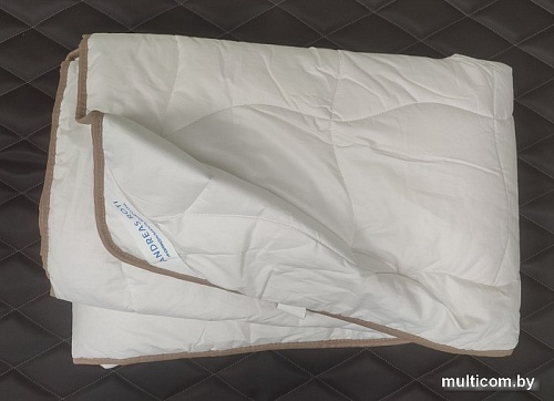 Одеяло Andreas Roti Всесезонное Бязь Шерсть ОС010302.3241 (140x205, волна белый)