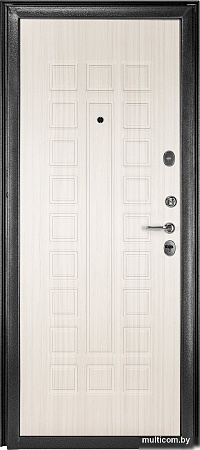 Металлическая дверь Guard MG60 МДФ 87х205 правая (черное серебро/белый ясень)