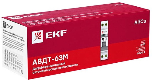 Дифференциальный автомат EKF PROxima АВДТ-63М 10А30А DA63M-10-30