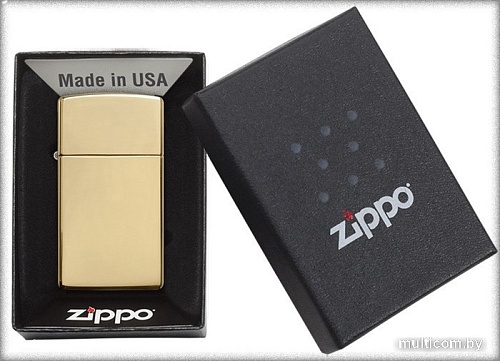 Зажигалка Zippo Slim High Polish Brass [1654B-000156]
