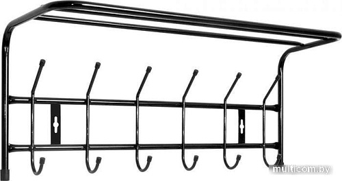 Вешалка для одежды Nika с полкой ВП6 (чёерный)