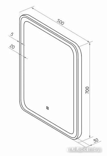 Континент Зеркало Russo Led 50x70