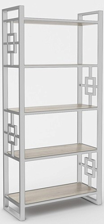 Стеллаж Hype Mebel Квадро 80x170 (белый/древесина белая)