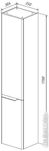 Lemark Шкаф-полупенал Miano 35 LM06M35P (белый глянец)