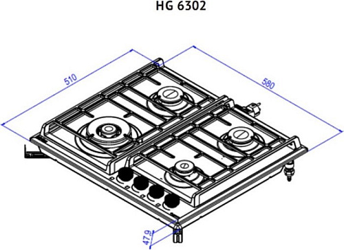Варочная панель Korting HG 6302 CTB