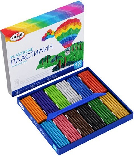 Пластилин Гамма Классический 281033 (12 цв)