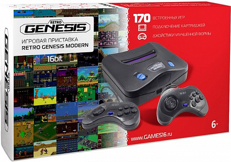 Игровая приставка Retro Genesis Modern (2 проводных геймпада, 170 игр)
