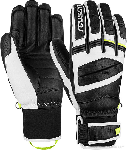 Горнолыжные перчатки Reusch Master Pro 6101109-7746 (р-р 9, Black/White/Safety Yellow)