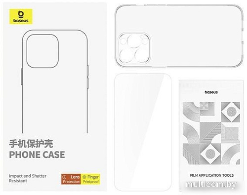 Чехол для телефона Baseus Schott Series для iPhone 15 Pro (прозрачный)