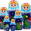 Развивающая игра Брестская Матрешка Снегурочка (набор 7 шт)