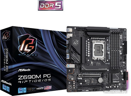 Материнская плата ASRock Z690M PG Riptide/D5