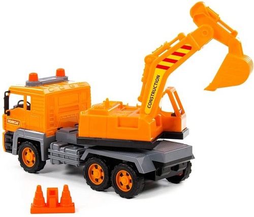 Экскаватор Полесье Алмаз автомобиль-экскаватор инерционный 86709