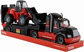 Игрушечный транспорт Полесье Трейлер + трактор Mammoet (в лотке) 57129