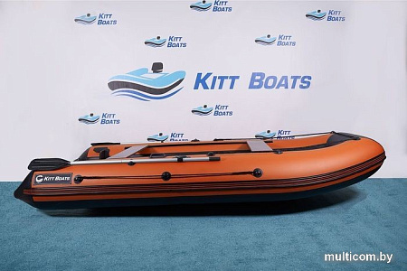 Моторно-гребная лодка KittBoats 390 НДНД (черный/оранжевый)