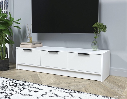 Тумба Интерлиния ТВ Концепт КТ-ТВ3-35 (белый платинум/белый платинум)