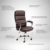 Кресло AksHome August Chrome Eco (темно-коричневый)