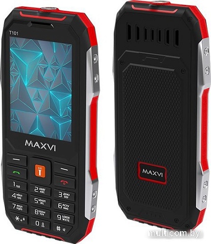Кнопочный телефон Maxvi T101 (красный)