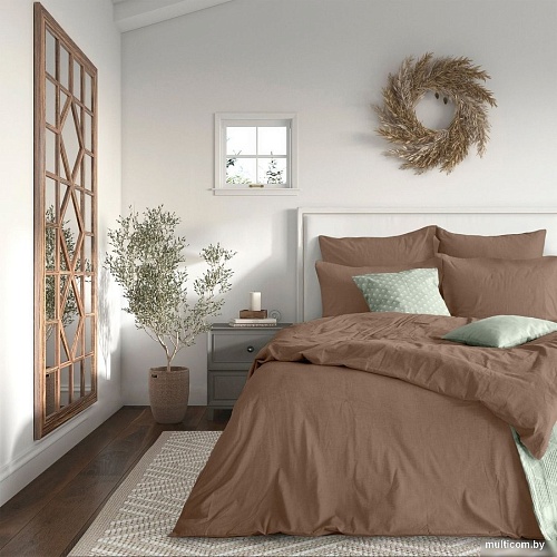 Постельное белье Verossa на резинке 200x200x30 780697 (сатин/Caramel)