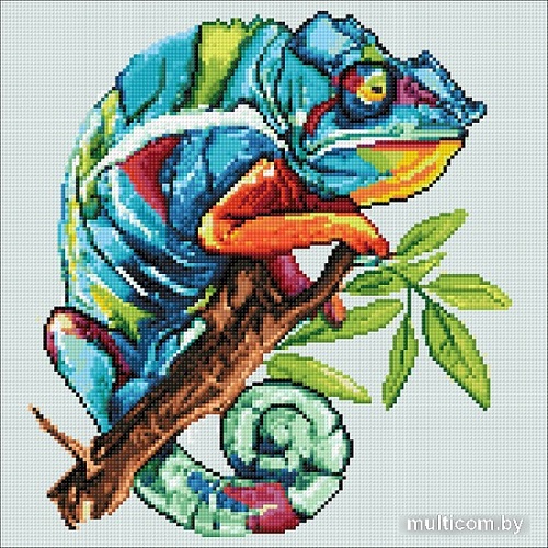 Алмазная мозаика Wizardi Хамелеон 2WD2514