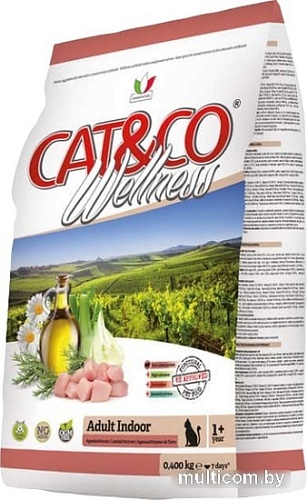 Корм для кошек Adragna Cat&co Wellness Adult Indoor Lamb&Potatoes 0.4 кг