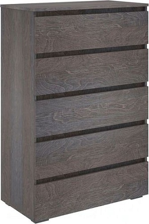 Комод Кортекс-мебель Бари 80 5ш (береза/береза/береза)