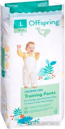 Трусики-подгузники Offspring L 9-14кг Лимоны (36 шт)