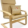 Интерьерное кресло Calviano Soft 1 (светло-бежевый PU)