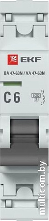 Выключатель автоматический EKF PROxima ВА 47-63N 1P 6А (C) 6кА M636106C