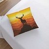 Чехол на подушку JoyArty Олень наблюдает за закатом sl_12791