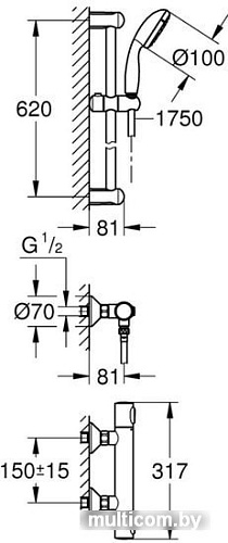 Смеситель Grohe Grohtherm 500 34796000