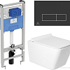 Унитаз подвесной Saniteco KW-9004W в комплекте с инсталляцией + R020467 + R0121A6