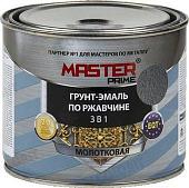 Грунт-эмаль MASTER Prime Молотковая 3 в 1 2 л (полуматовый черный)