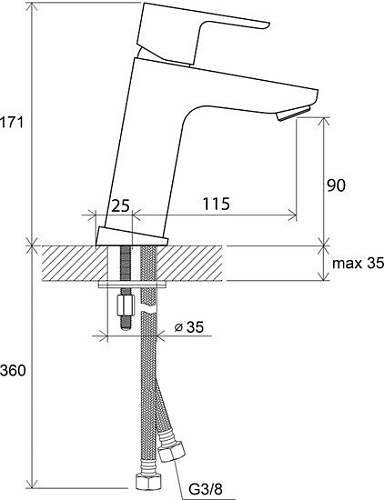 Смеситель Ravak 10° TD 014.00 [X070062]